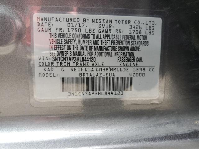 3N1CN7AP3HL844120 Nissan VERSA S