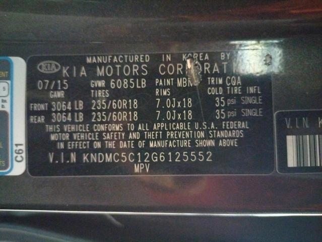 KNDMC5C12G6125552 KIA SEDONA EX