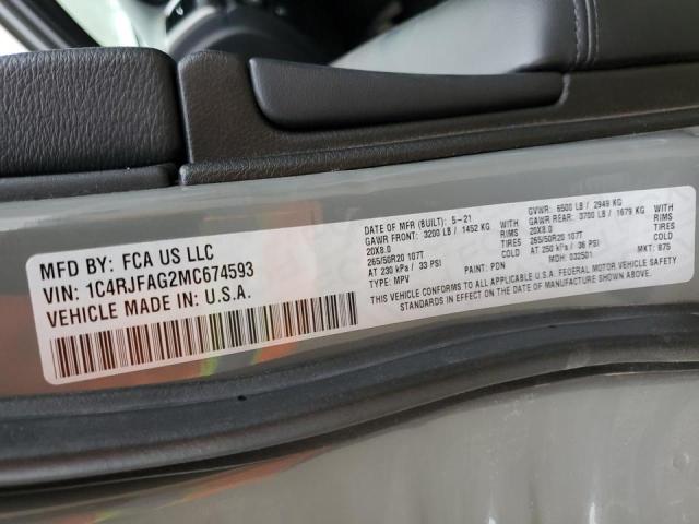 1C4RJFAG2MC674593 Jeep Grand Cherokee Laredo