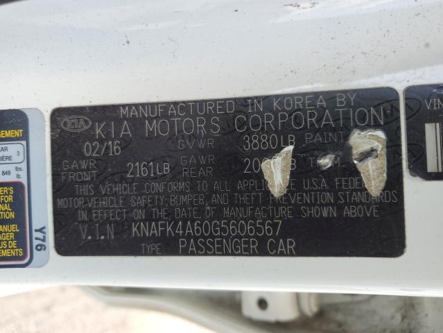 KNAFK4A60G5606567 KIA FORTE LX