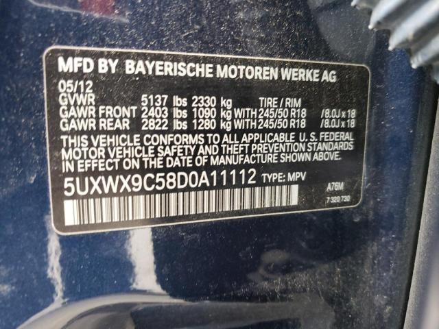 VIN 5UXWX9C58D0A11112 2013 BMW X3, Xdrive28I no.13