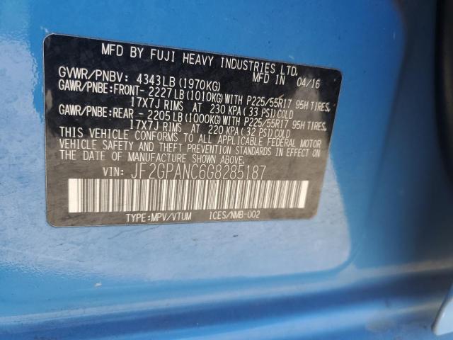 JF2GPANC6G8285187 Subaru Crosstrek Limited