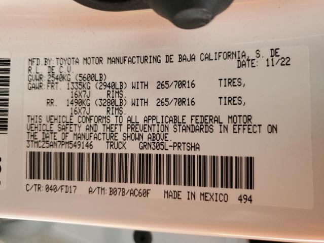 3TMCZ5AN7PM549146 Toyota Tacoma Double Cab