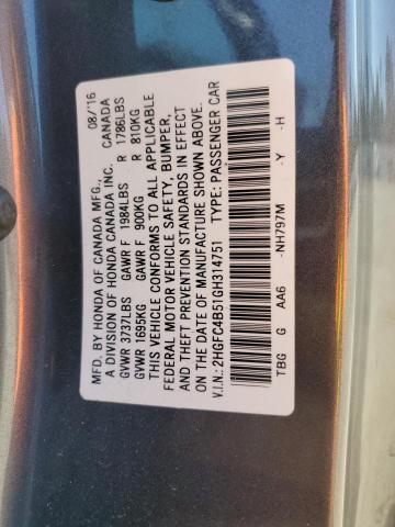 2HGFC4B51GH314751 Honda Civic Lx
