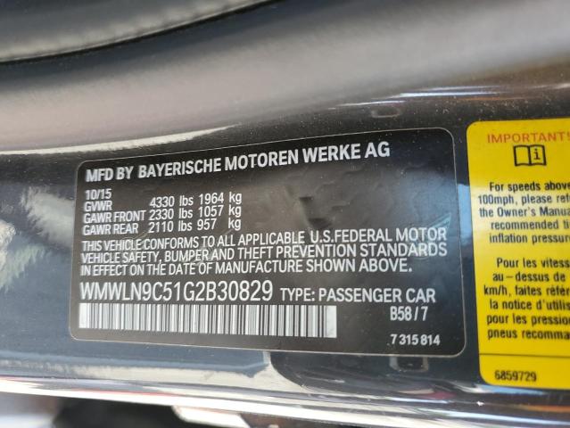 WMWLN9C51G2B30829 Mini Cooper S Clubman