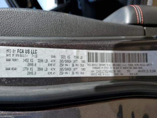1C4SDJCT8GC486154 Dodge Durango R/t