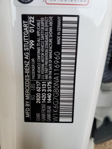 2022 MERCEDES-BENZ S 580 4MAT - W1K6G7GB0NA116960