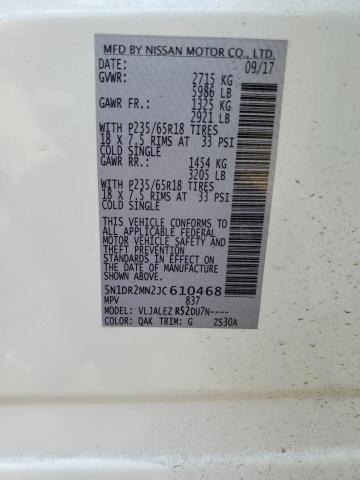 5N1DR2MN2JC610468 Nissan Pathfinder S