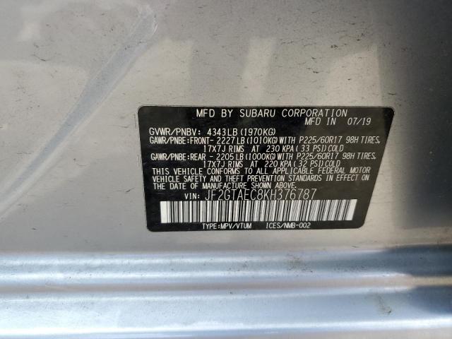JF2GTAEC8KH376787 Subaru Crosstrek Premium