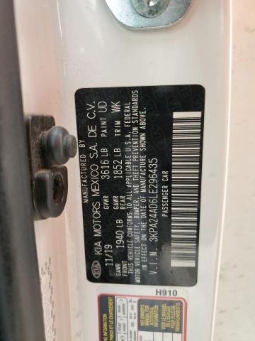 3KPA24AD6LE296435 KIA RIO LX
