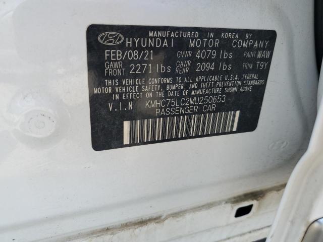 KMHC75LC2MU250653 Hyundai IONIQ SE