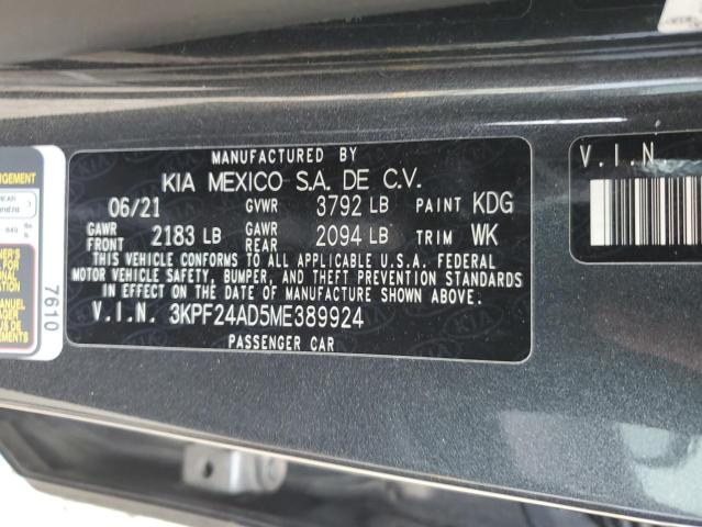 3KPF24AD5ME389924 KIA FORTE FE