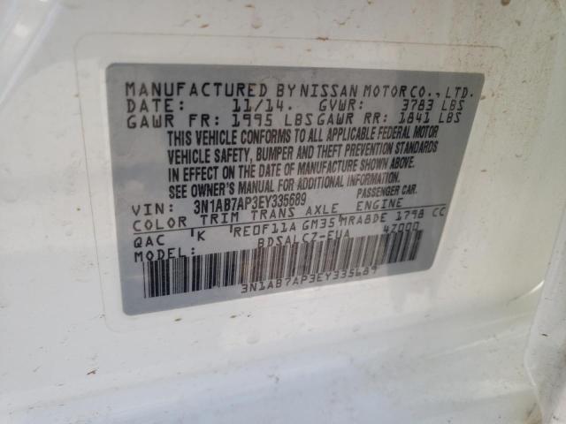 3N1AB7AP3EY335689 Nissan SENTRA S