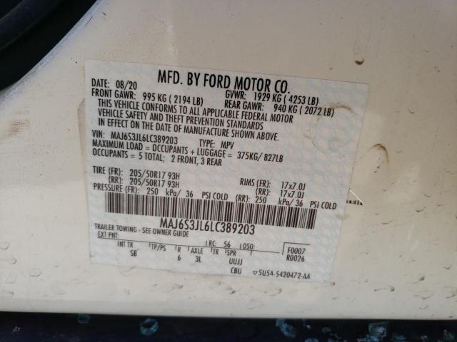 MAJ6S3JL6LC389203 Ford Ecosport Ses
