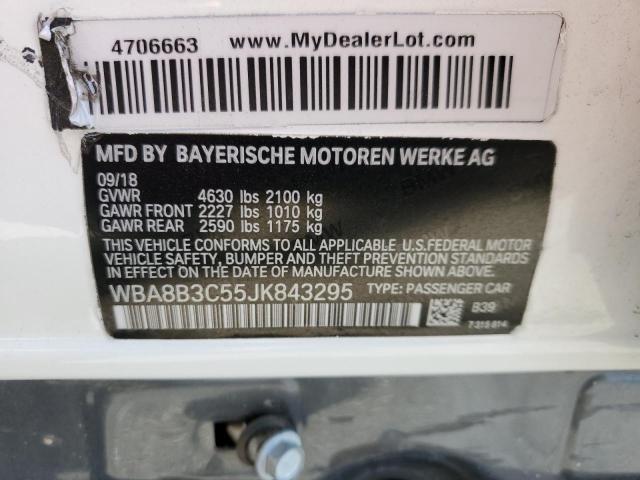 WBA8B3C55JK843295 BMW 340 I