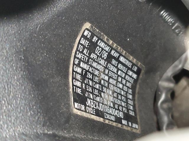 2006 KAWASAKI ZX636 C1 - JKBZXJD1X6A004240