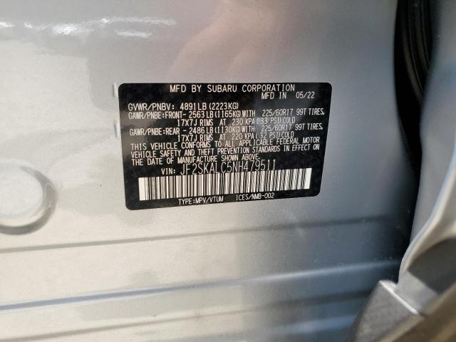 2022 SUBARU FORESTER W JF2SKALC5NH479511