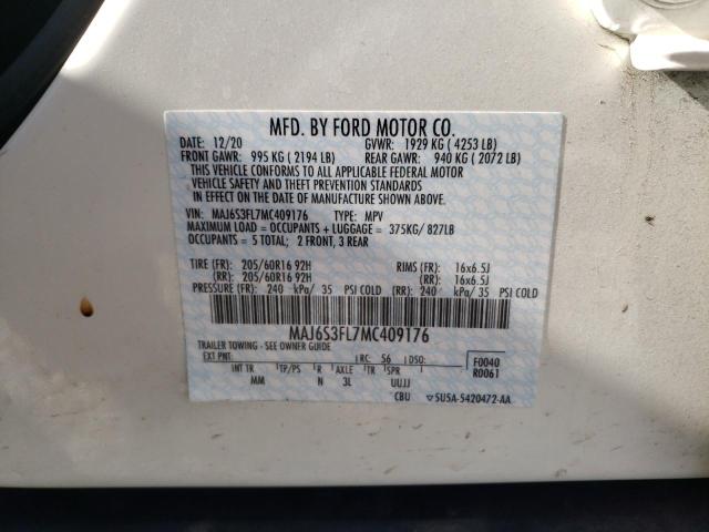 MAJ6S3FL7MC409176 Ford ECOSPORT S