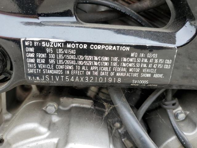 2003 SUZUKI SV1000 SK3 - JS1VT54AX32101918