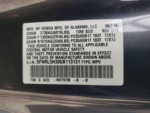 2016 HONDA ODYSSEY SE - 5FNRL5H30GB113131