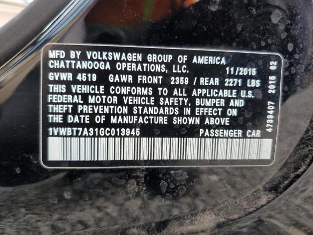 Volkswagen PASSAT SE 2016 1VWBT7A31GC013945 Image 12