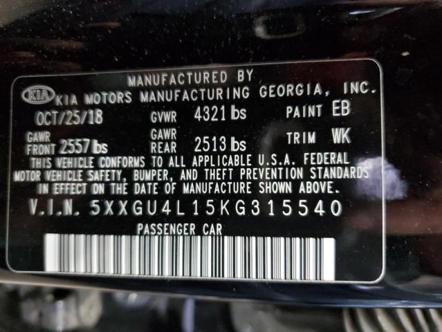 5XXGU4L15KG315540 KIA OPTIMA EX