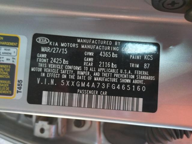 5XXGM4A73FG465160 KIA Optima Lx