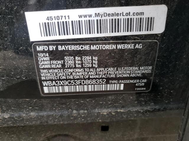 2015 BMW 335 XIGT WBA3X9C53FD868352