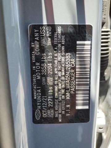 KMHLM4AG5NU265383 Hyundai Elantra SE 12