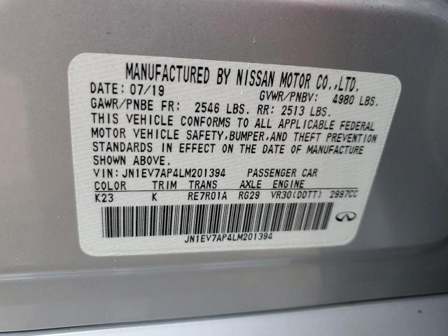 2020 INFINITI Q50 PURE - JN1EV7AP4LM201394