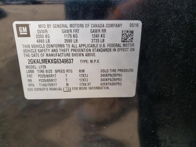 2016 GMC TERRAIN SL - 2GKALMEKXG6349637