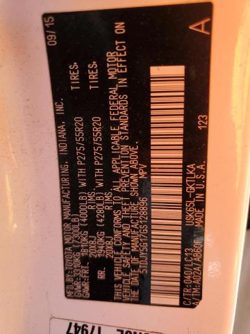 2016 TOYOTA SEQUOIA LI - 5TDJY5G17GS128896