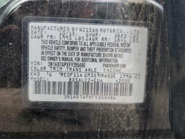 3N1AB7APXFY355486 Nissan SENTRA S