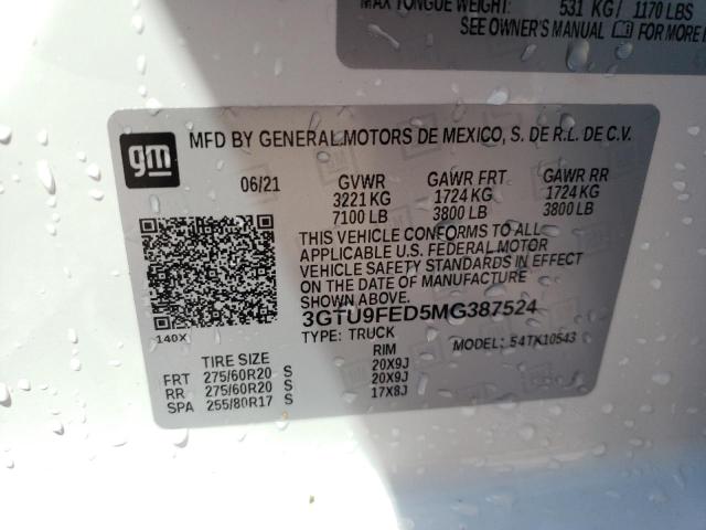 3GTU9FED5MG387524 GMC Sierra K1500 Denali