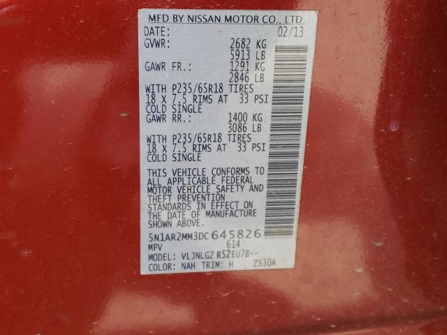 Image 13 of 2013 Nissan Pathfinder salvage vehicle - Lot #65073033 at Copart