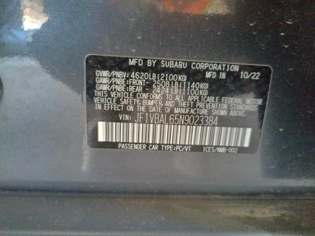 JF1VBAL65N9023384 Subaru Wrx Limited