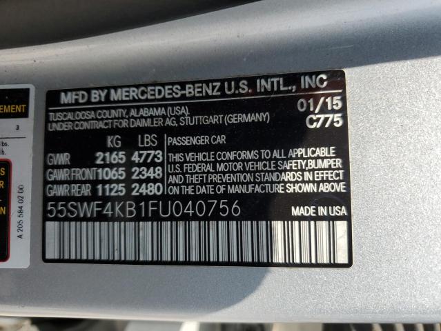 55SWF4KB1FU040756 2015 MERCEDES-BENZ C-CLASS - Image 13