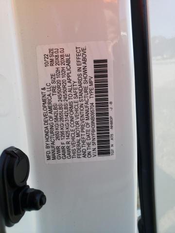 2022 HONDA PILOT SPOR - 5FNYF6H39NB095704