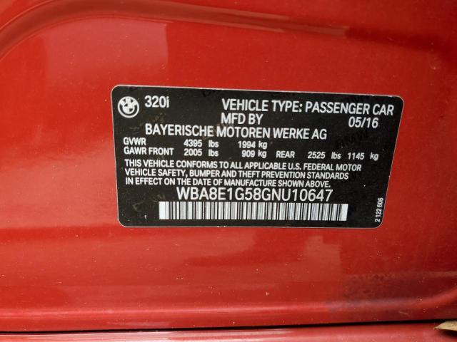 WBA8E1G58GNU10647 BMW 320 I