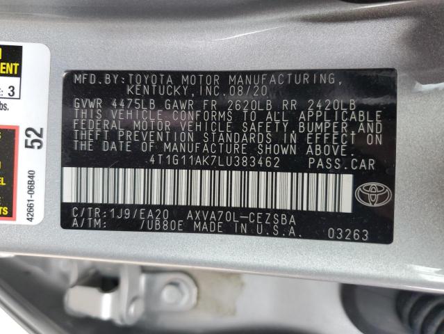 4T1G11AK7LU383462 Toyota CAMRY SE