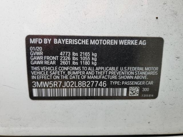 2020 BMW 330XI - 3MW5R7J02L8B27746