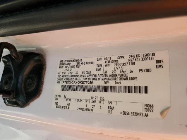 1FTEX1CPXGKE77050 Ford F150 Super Cab