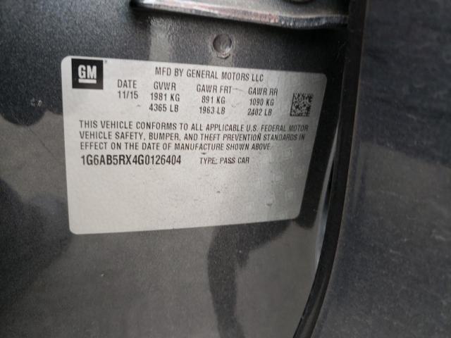 1G6AB5RX4G0126404 Cadillac ATS LUXURY