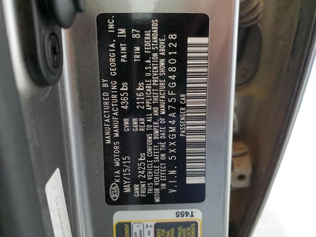 KIA Optima Lx 2015 5XXGM4A75FG480128 Image 12
