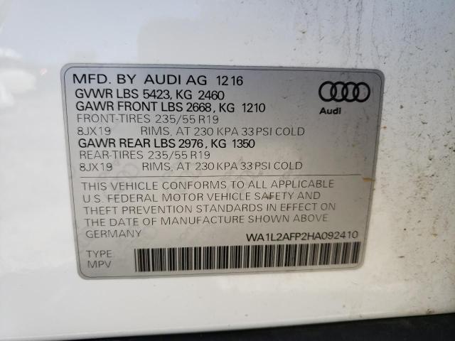 VIN WA1L2AFP2HA092410 2017 Audi Q5, Premium Plus no.12