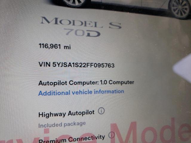 2015 TESLA MODEL S 70 - 5YJSA1S22FF095763