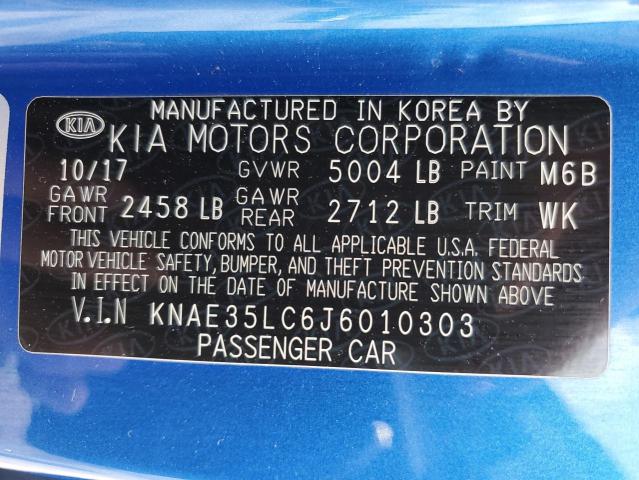 KNAE35LC6J6010303 KIA STINGER GT