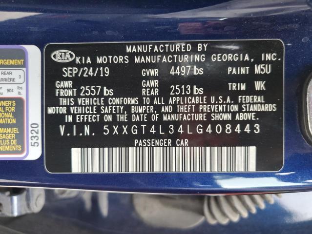 5XXGT4L34LG408443 KIA Optima Lx