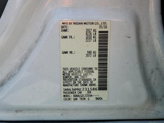 1N4AL3AP4GC231586 Nissan ALTIMA 2.5
