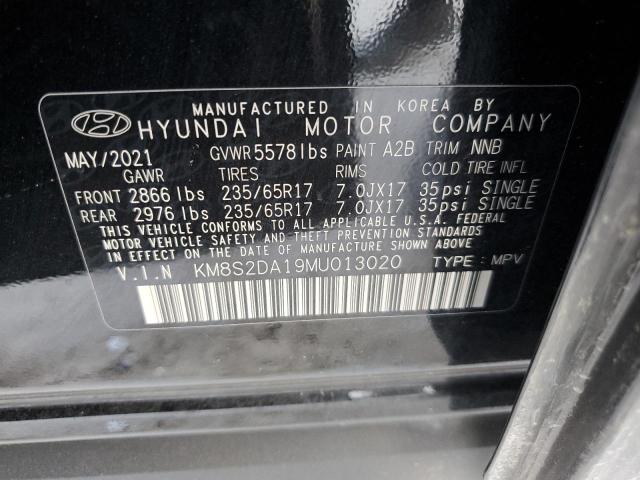 2021 HYUNDAI SANTA FE B KM8S2DA19MU013020